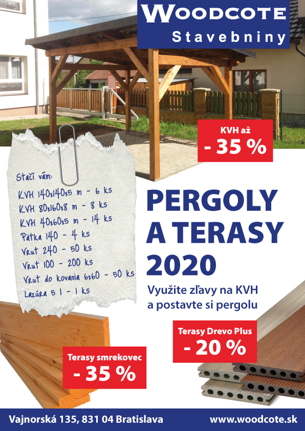 Pergoly a terasy 2020