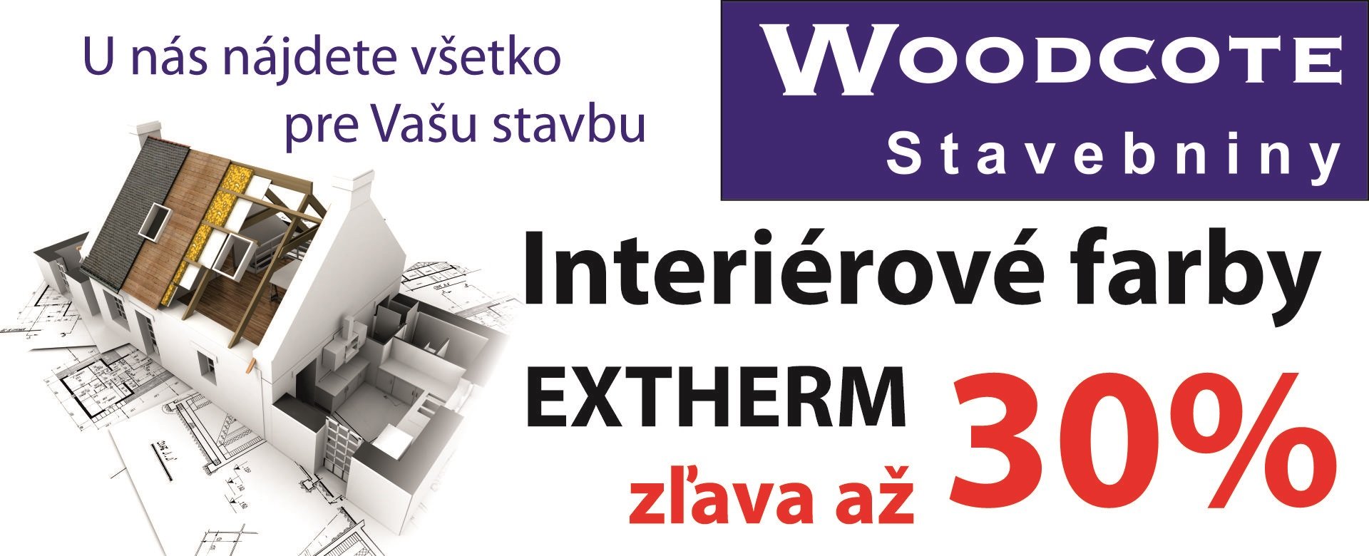 Interiérové farby zľava až 30 %