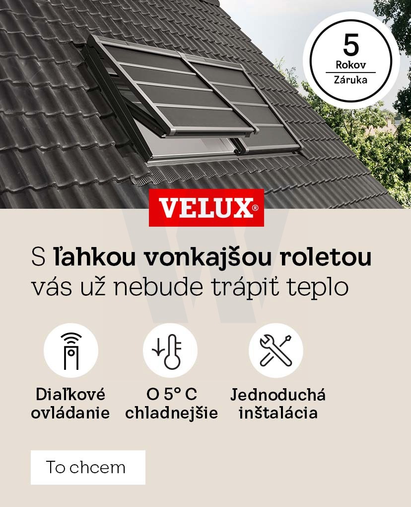 Velux ľahká vonkajšia termoizolačná roleta