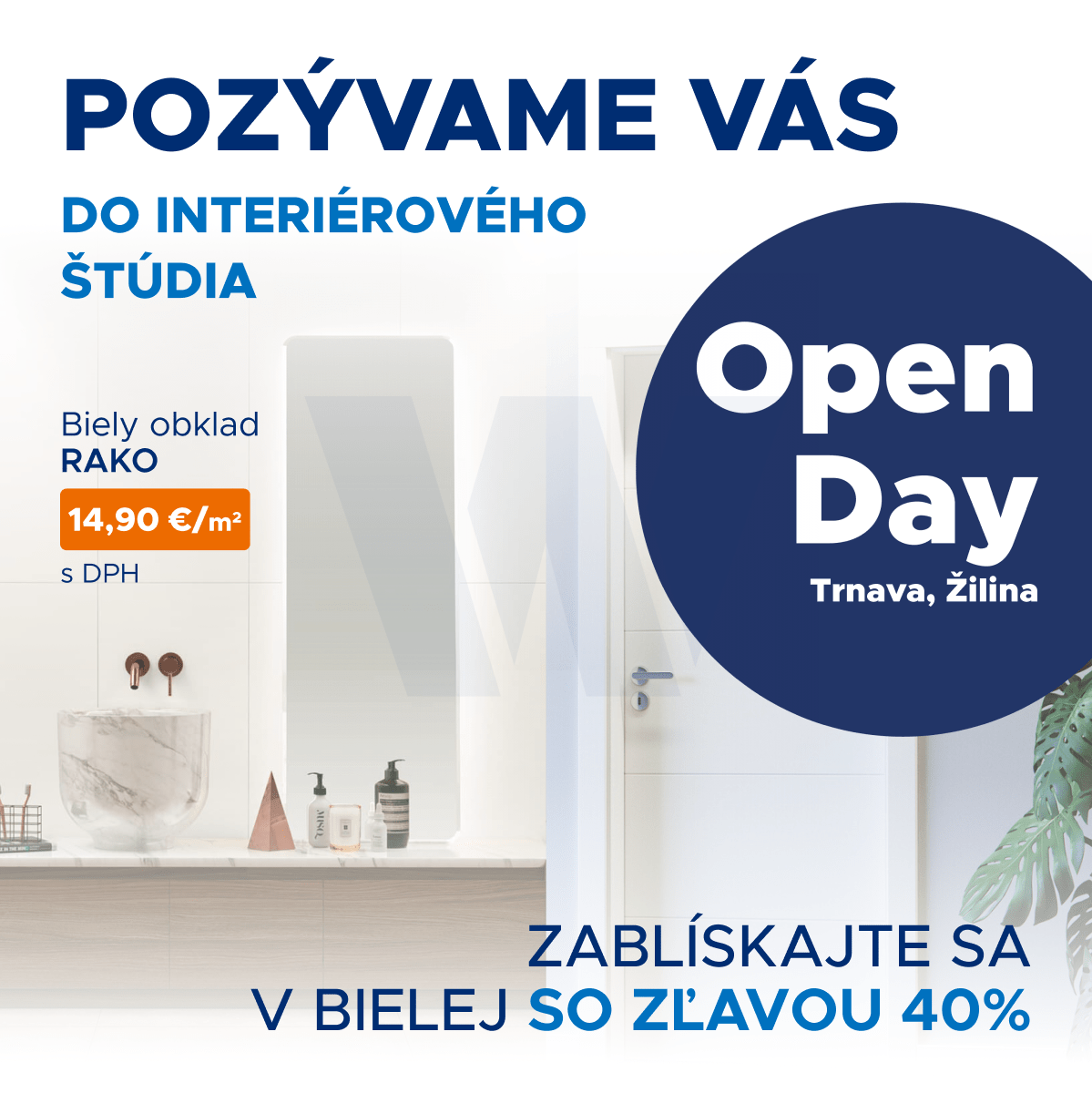 Biele obkladačky RAKO a dvere PORTA za naozaj lákavé ceny