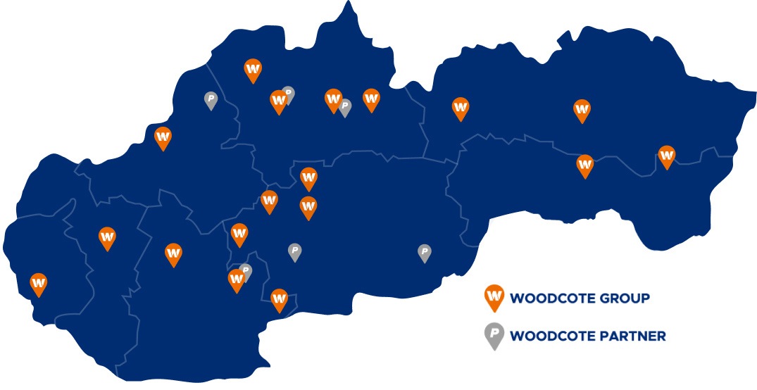 Mapa pobočiek