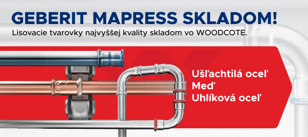 Geberit Mapress v sieti WOODCOTE